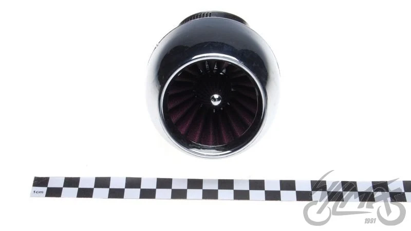 Filtr powietrza 48 mm stożkowy tuning chrom — ujęcie 2