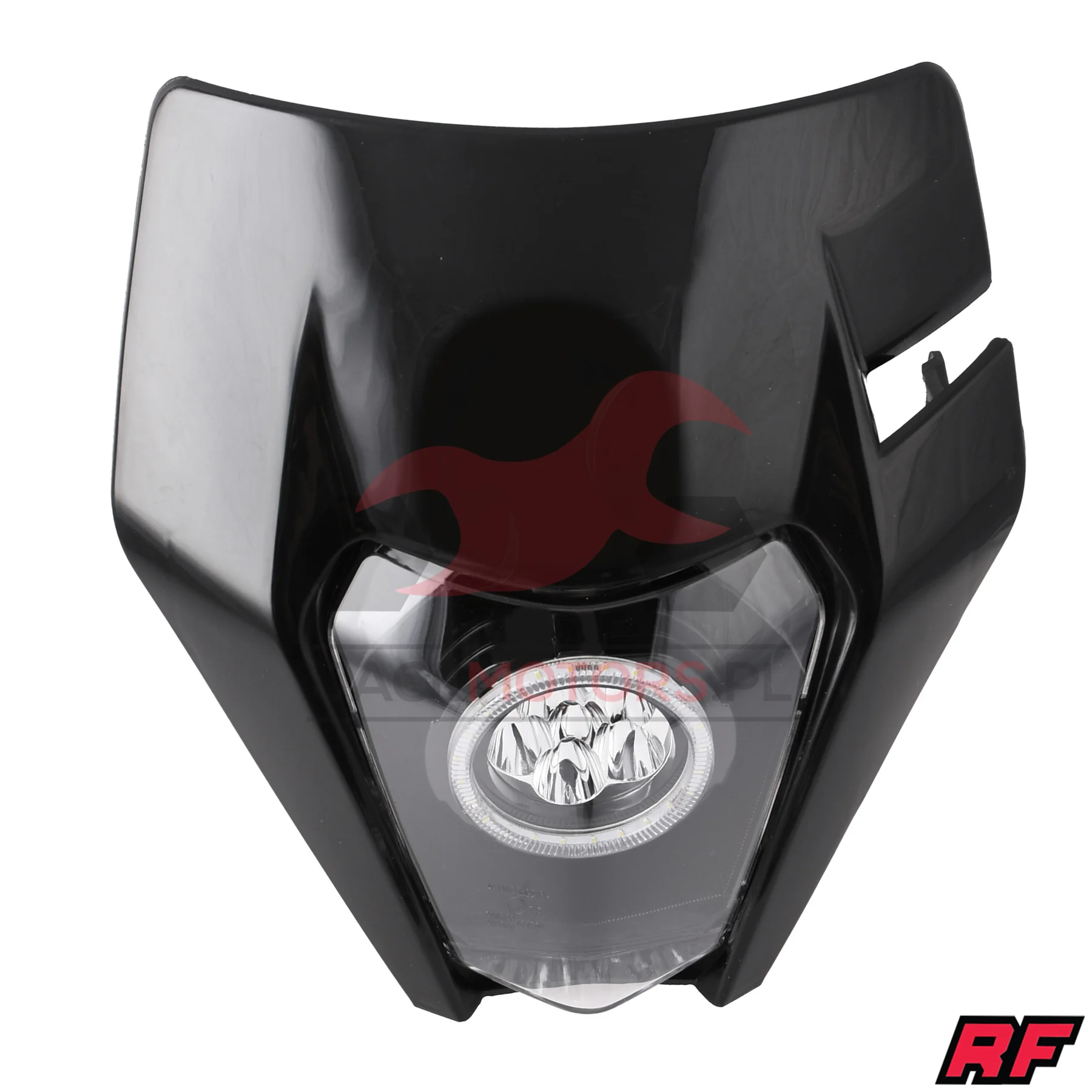 Owiewka uniwersalna Racing Force enduro LED V2 czarna — ujęcie 1