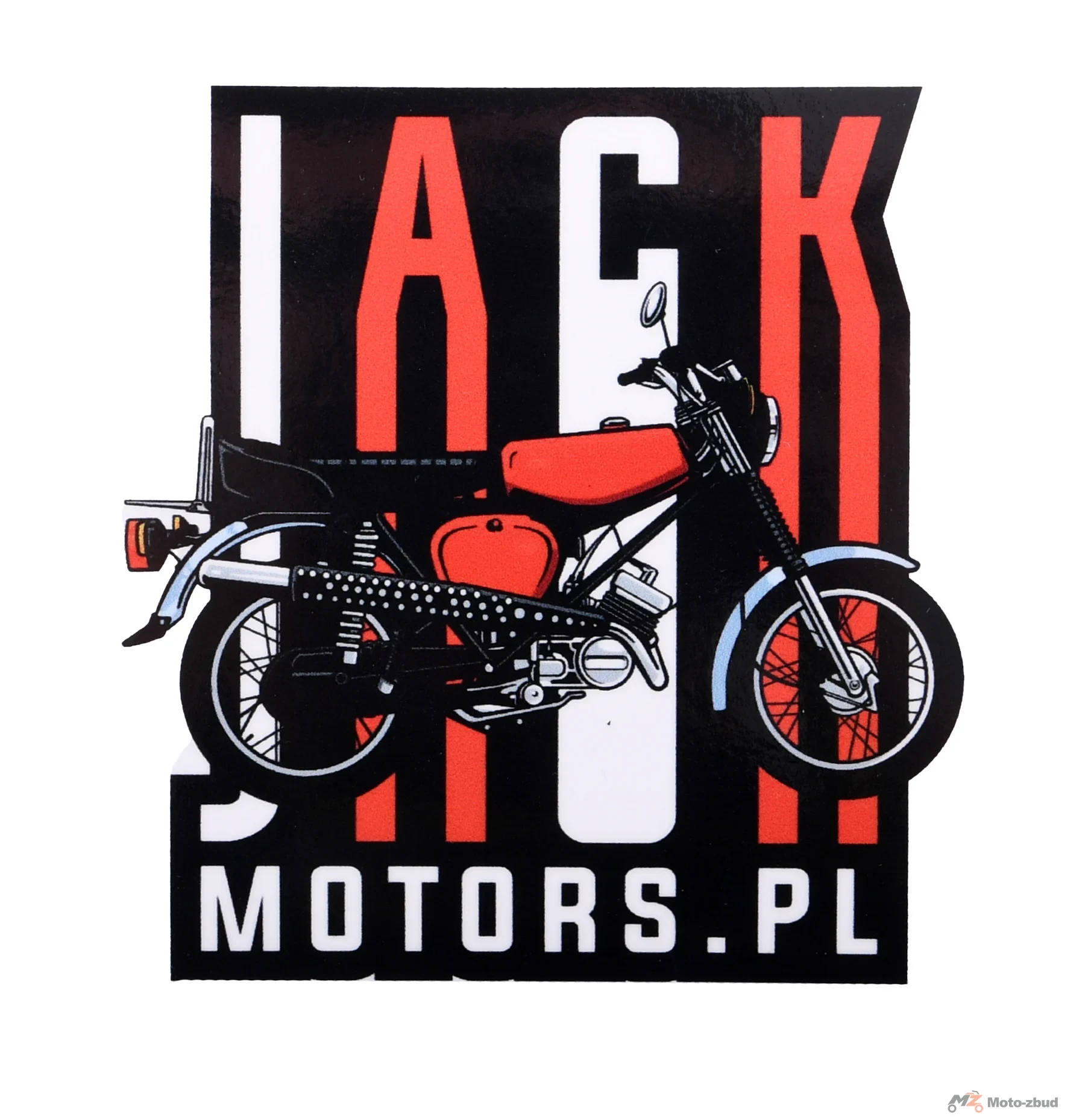 Naklejka Jack Motors Simson enduro red