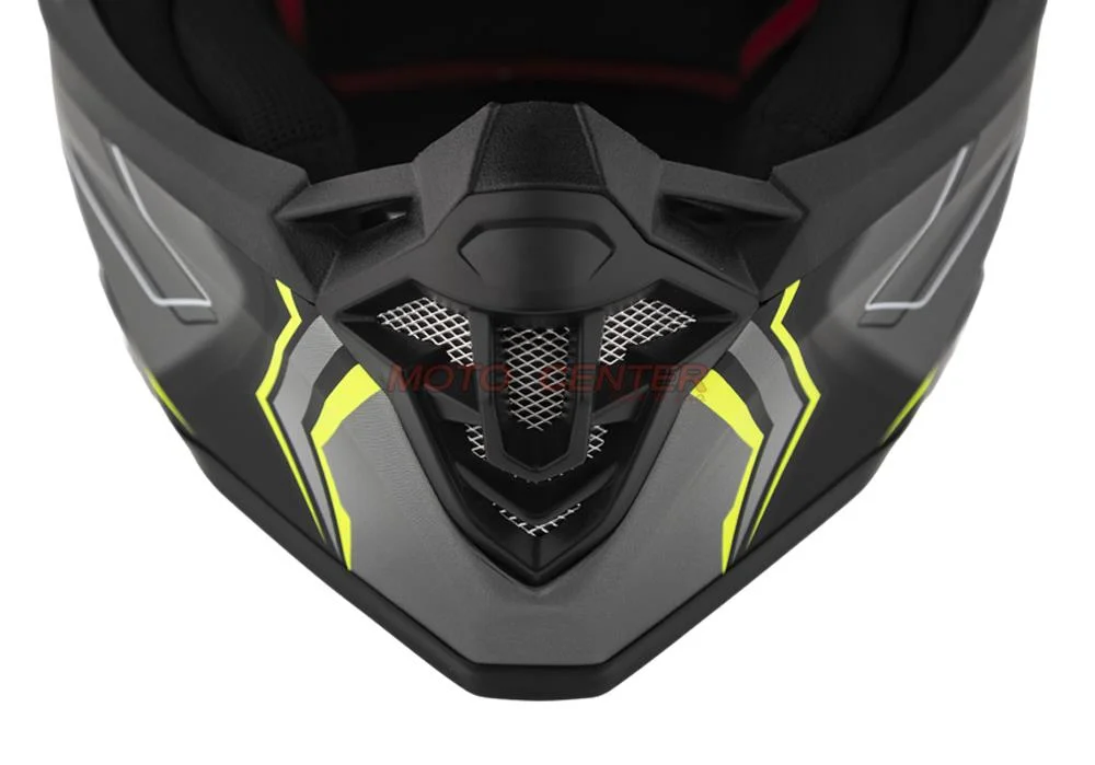 Kask crossowy BLEXX YS-217 czarny mat/grafit/zielony S Homologacja ECE R22.06 — ujęcie 4
