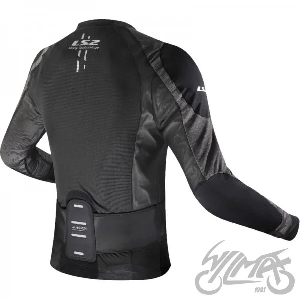 Bluza z ochraniaczami LS2 X-Armor — Black Silver, 3XL-4XL — ujęcie 2