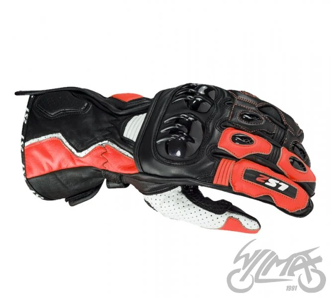 Rękawice motocyklowe LS2 Swift Racing męskie — czarny / czerwony — rozmiar XL — ujęcie 1