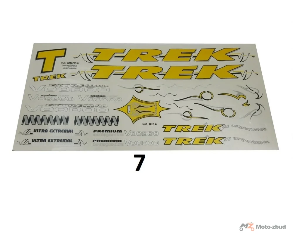 Kalkomania rowerowa trek złota KR4