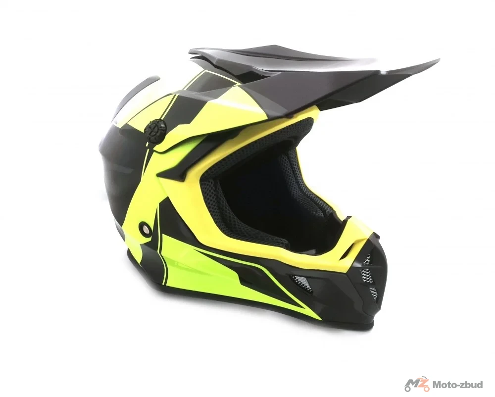 Kask VCAN model V332 XR-7 pro neon yellow enduro czarno-neonowy M — ujęcie 2