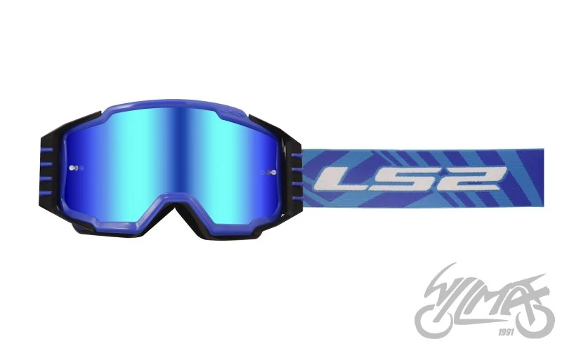 Gogle LS2 Charger pro kid blue iridium visor