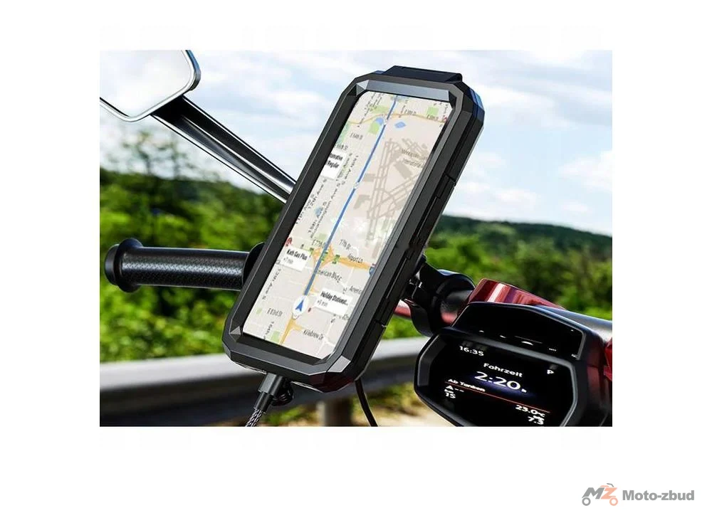 Uchwyt motocyklowy na telefon typ: 167 Hard z ładowarką