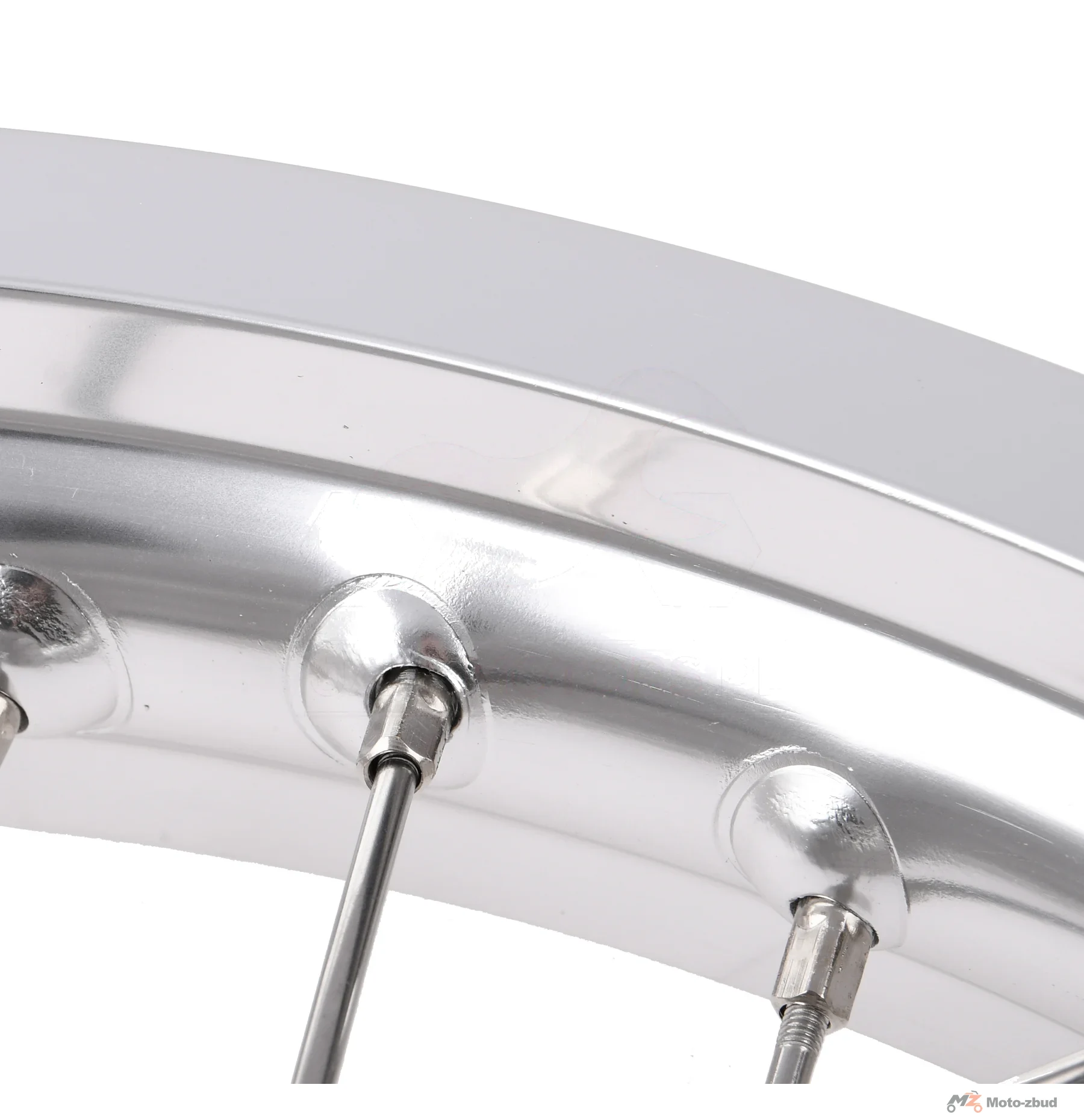 Koło jezdne tył MZ ETZ 250 2,15 × 18 aluminium DPR Classic srebrna piasta + szprychy INOX — ujęcie 4