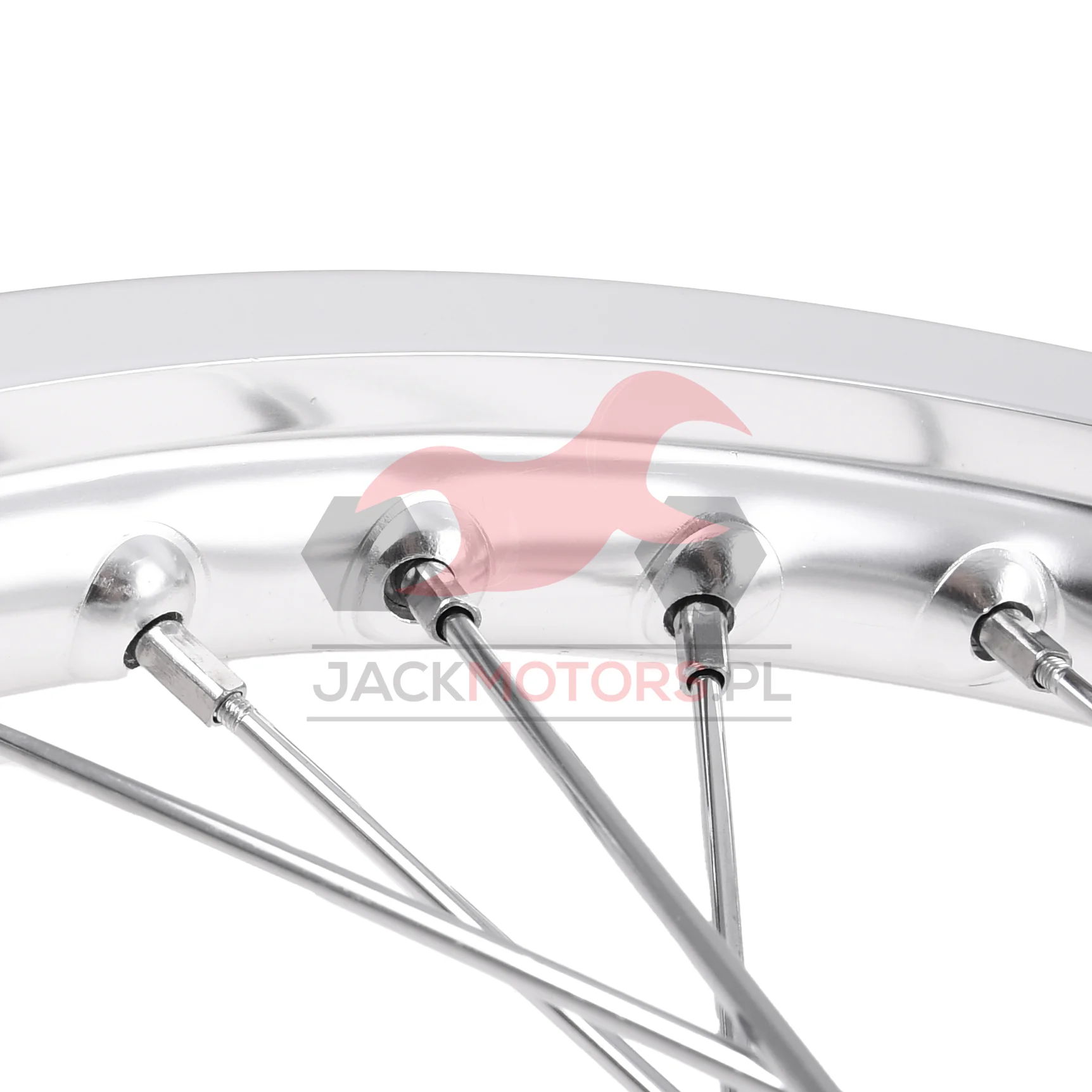 Koło jezdne Simson S51 1,5 × 16 aluminium DPR Classic srebrna piasta + szprychy chrom — ujęcie 3