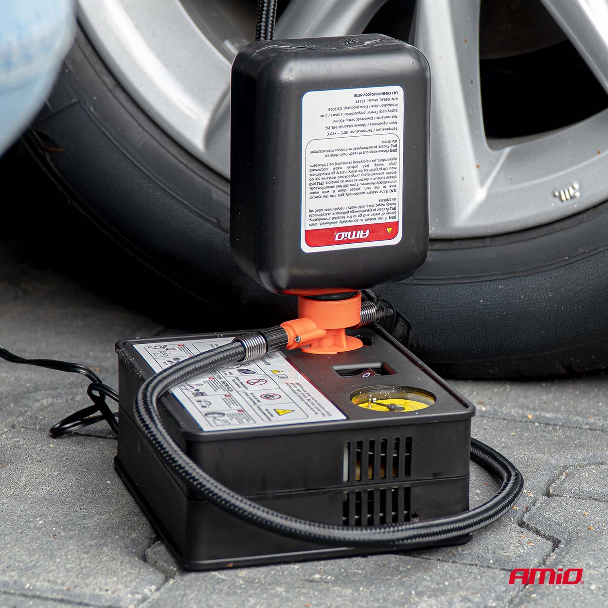 Zestaw naprawczy do opon z kompresorem 31mm 12V — ujęcie 3