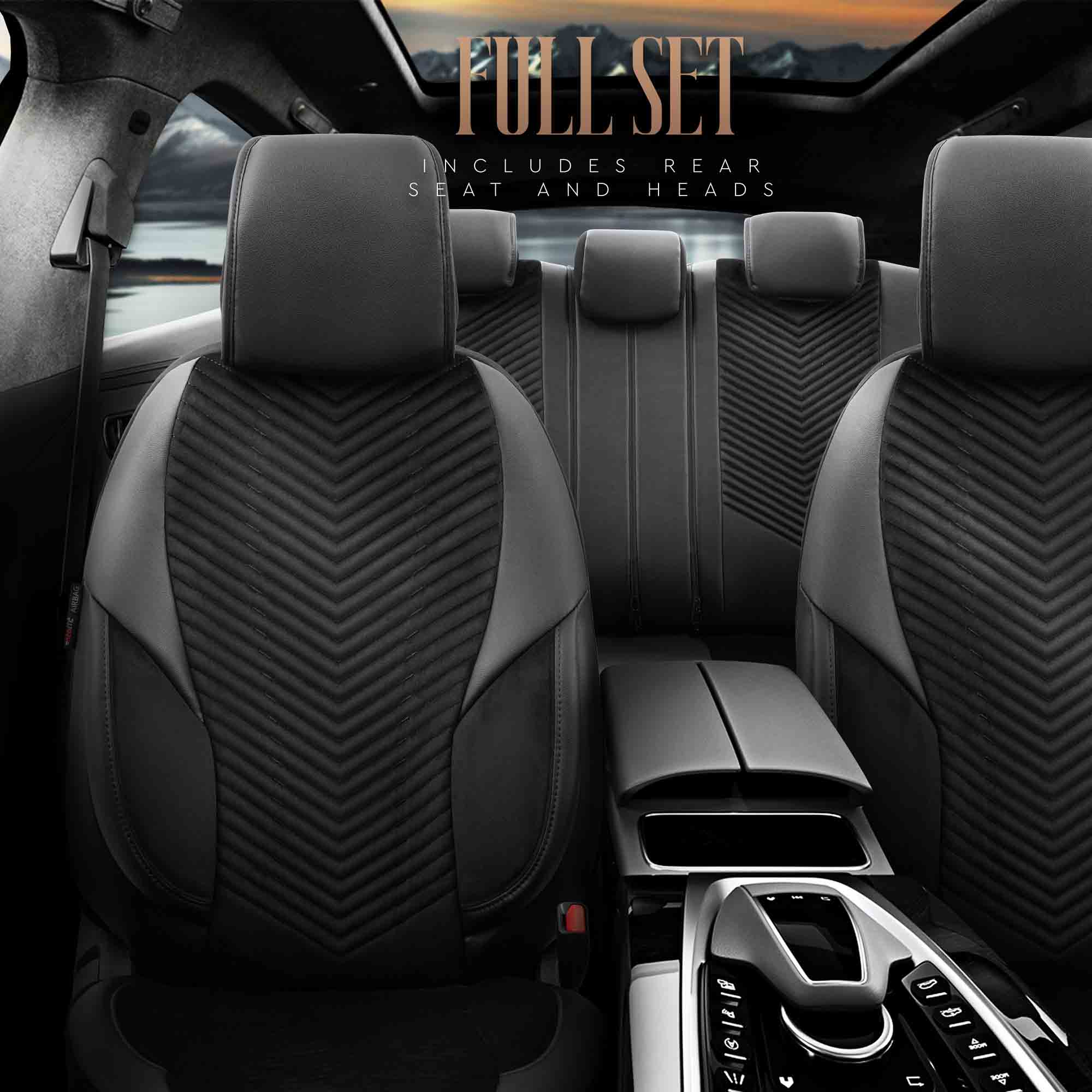 Komplet pokrowców na fotele samochodowe OTOM ADVANCED 204 BLACK BABYFACE 3-ZIP — ujęcie 7