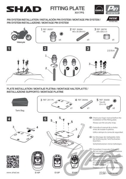 Mocowanie torby SHAD do Ducati MULTISTRADA 950 / Ducati MULTISTRADA 1260 / KTM 1290 SUPERDUKE R — ujęcie 4