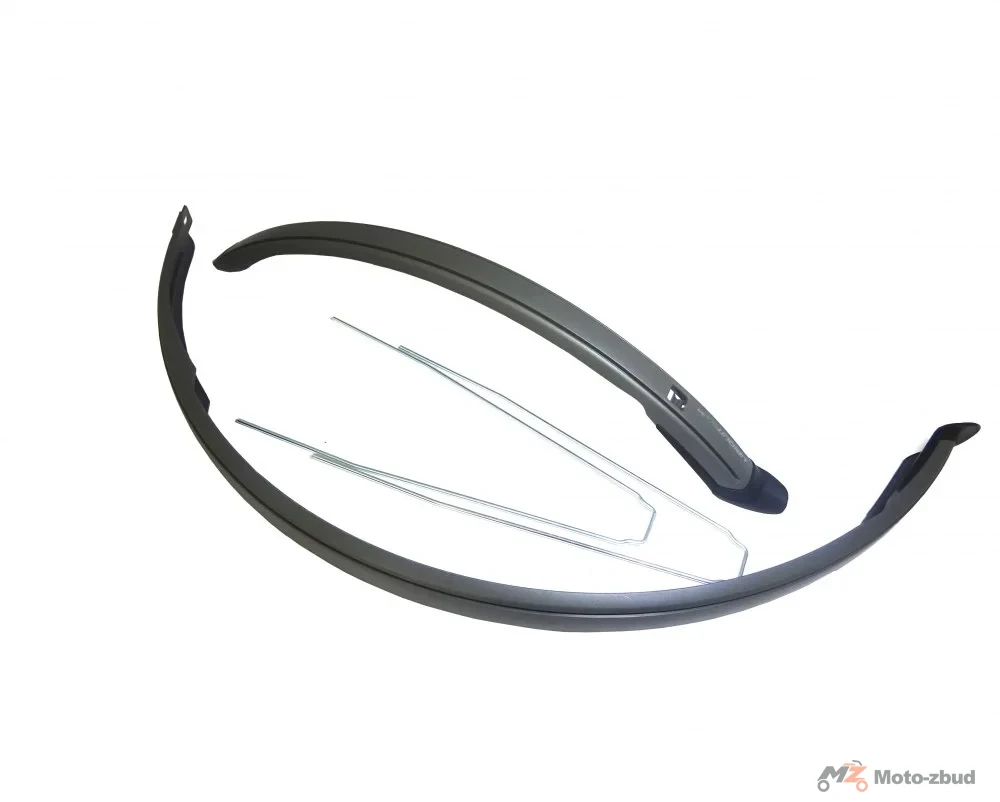 Błotniki plast. kpl. 28'' 46 mm ubiquit sdl tytanowy z czarnym fartuchem
