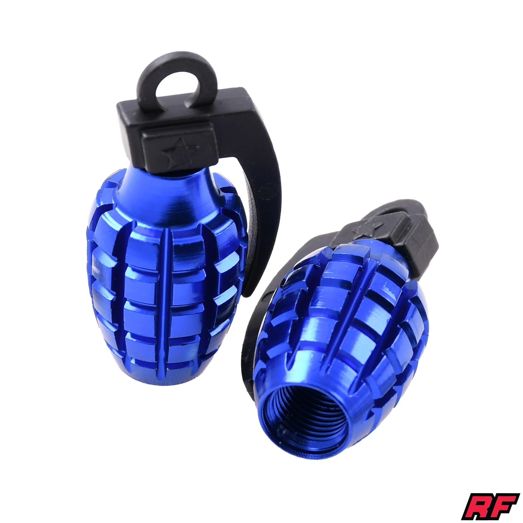 Nakrętka wentyla Racing Force grenade V1 niebieska 2szt — ujęcie 1