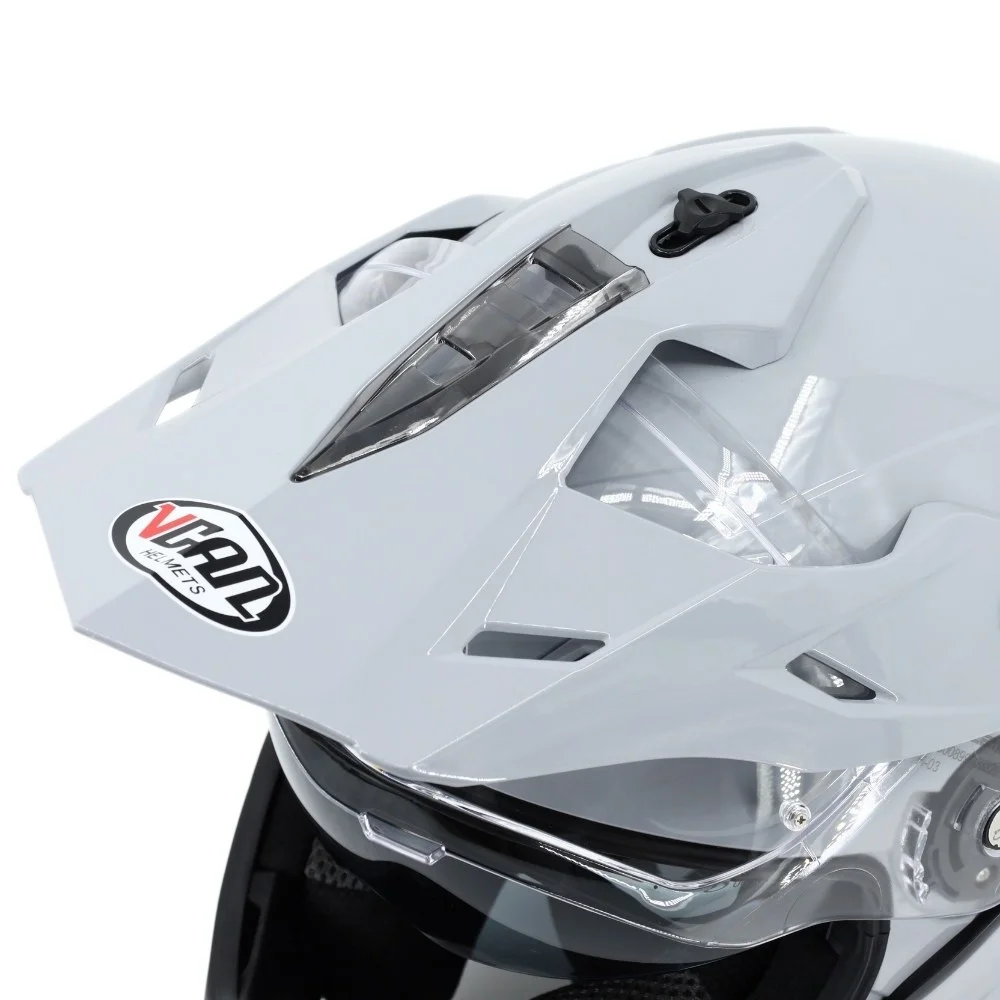 Kask VCAN model H331 nardo grey enduro z szybą i blendą szary XXL — ujęcie 4