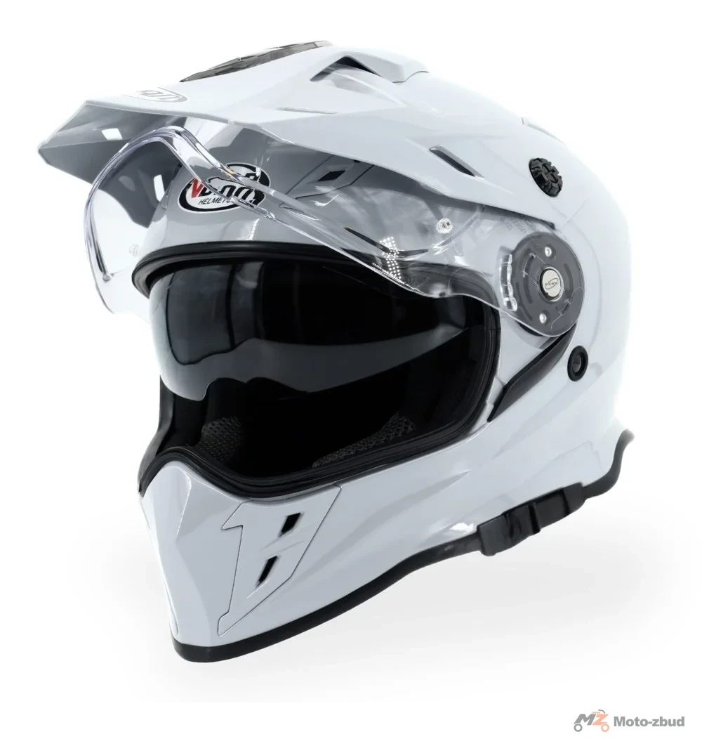 Kask VCAN model H331 nardo grey enduro z szybą i blendą szary S — ujęcie 2
