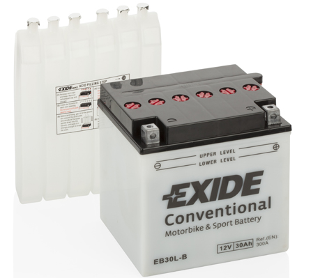 Akumulator 30 Ah 12 V 300A Moto suchy/PR+ EXIDE EB30L-B