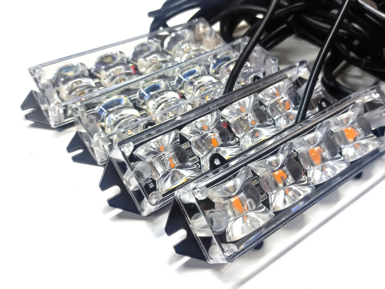 Światła stroboskopowe / stroboskopy ostrzegawcze 4x4 LED 12/24V 16W — ujęcie 3