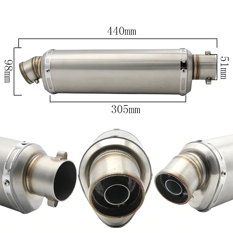 Końcówka wydechu UNI triangle long titanium kpl. — ujęcie 2