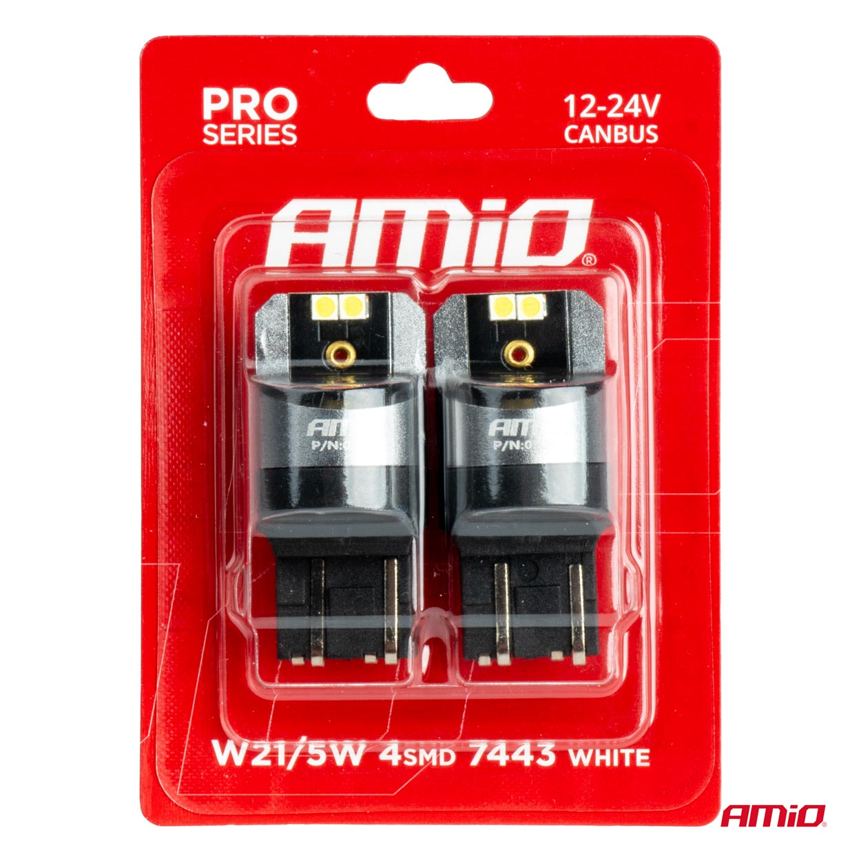 Żarówki LED CANBUS seria PRO W21/5W 4x3030 SMD White 12 V 24 V — ujęcie 4