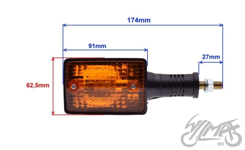 Kierunkowskaz BA15S do Yamahy DT / XT — AL1542 — ujęcie 2