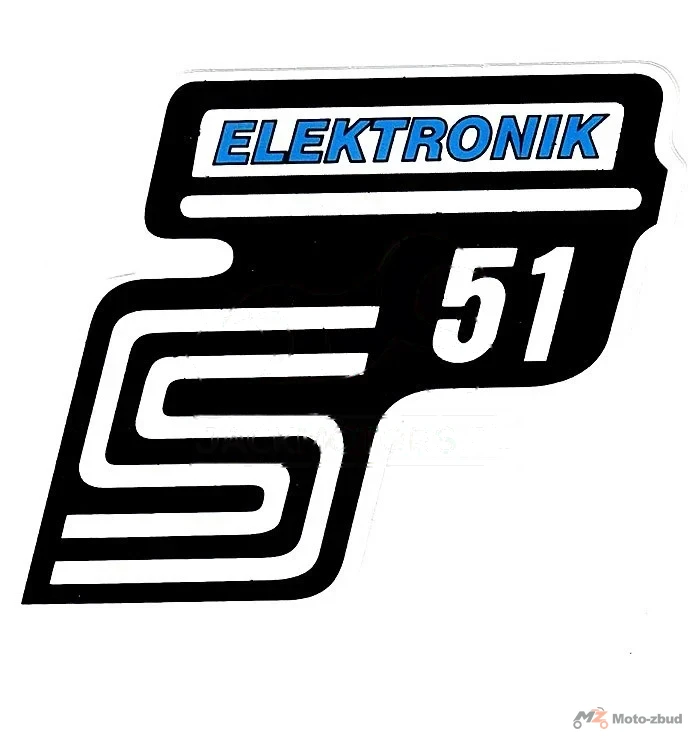 Naklejka Simson pokrywy elektronik niebies