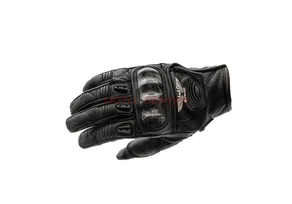 Rękawice skórzane krótkie Rypard Viking czarne rozmiar 3XL — ujęcie 2