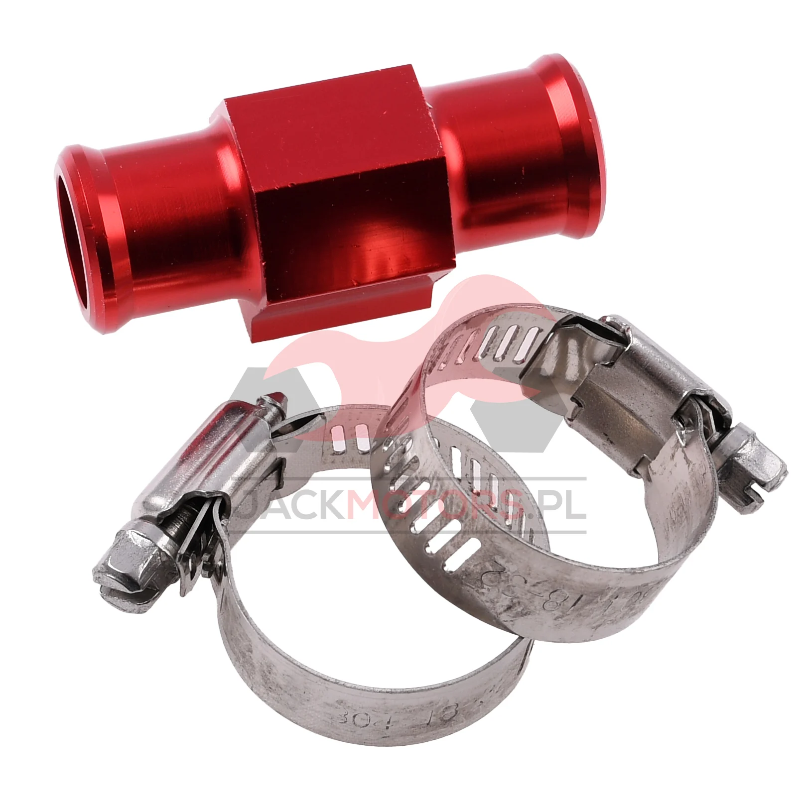 Adapter czujnika temperatury 1/8" 22 mm aluminium CNC czerwony — ujęcie 1