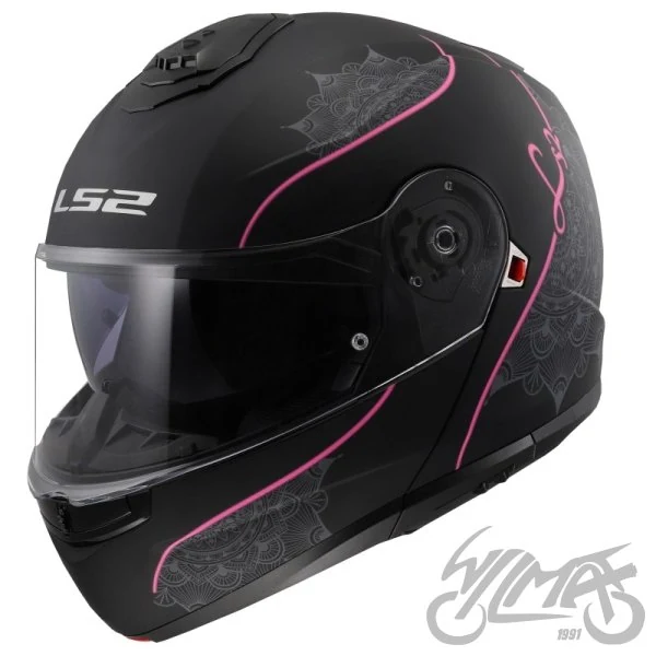 Kask szczękowy LS2 FF908 Strobe II Lux M.Black Pink — L — ujęcie 1
