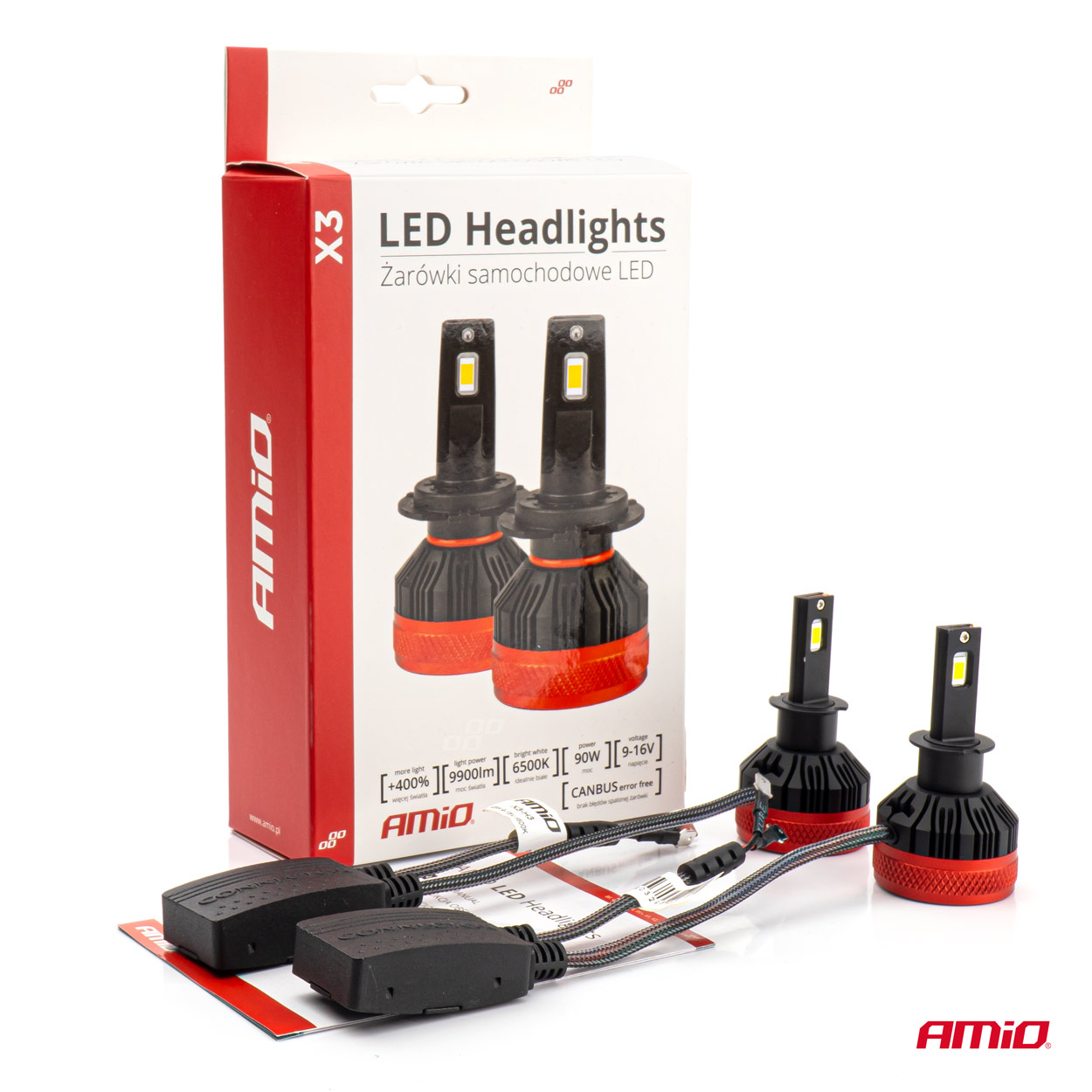 Żarówki samochodowe LED seria X3 H3 6500K Canbus — ujęcie 8