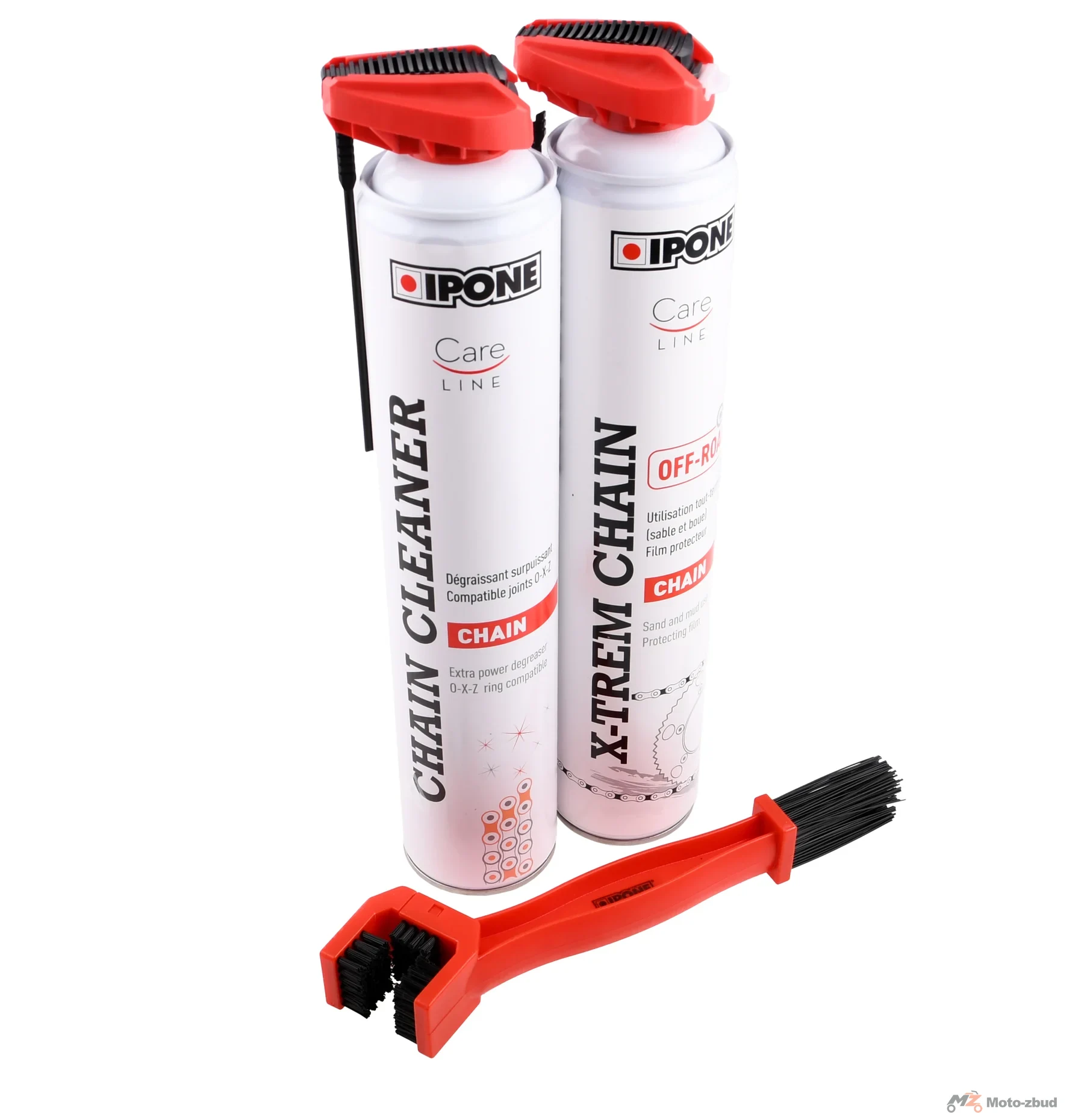 Zestaw do czyszczenia i smarowania łańcucha Ipone off road chain care + szczotka