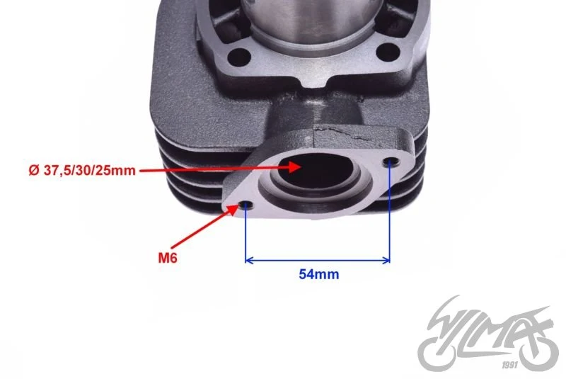 Cylinder Ø39 mm do Kymco 50 AC 2T, układ poziomy — AY3014 — ujęcie 3