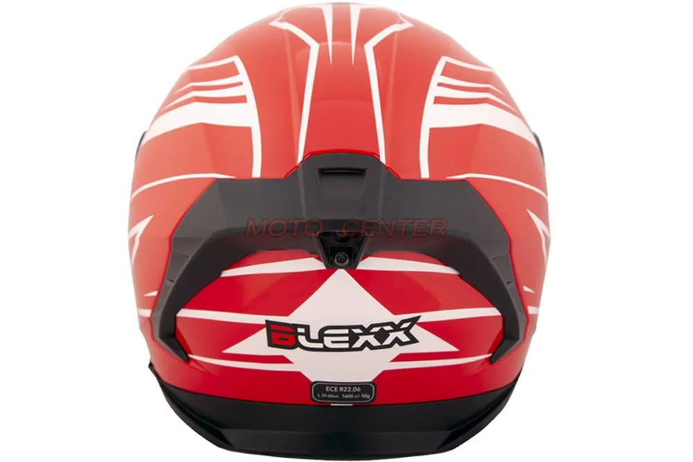 Kask zamknięty z blendą BLEXX MD-820 czerwono-biały rozmiar S ECER22.06 — ujęcie 3