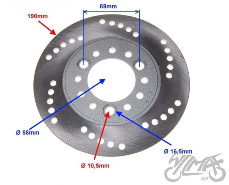 Tarcza hamulca tylnego 125 GY6 4T — Jonway Adventure 125 — ujęcie 2