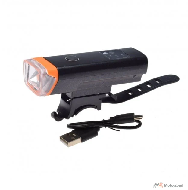 Lampka rowerowa przednia 1 LED z czujnikiem zmierzchu