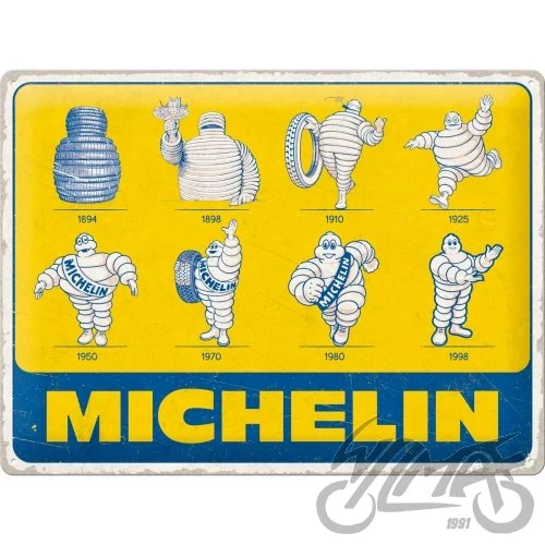 Tablica plakat 30 × 40 Michelin logo evolution 23359