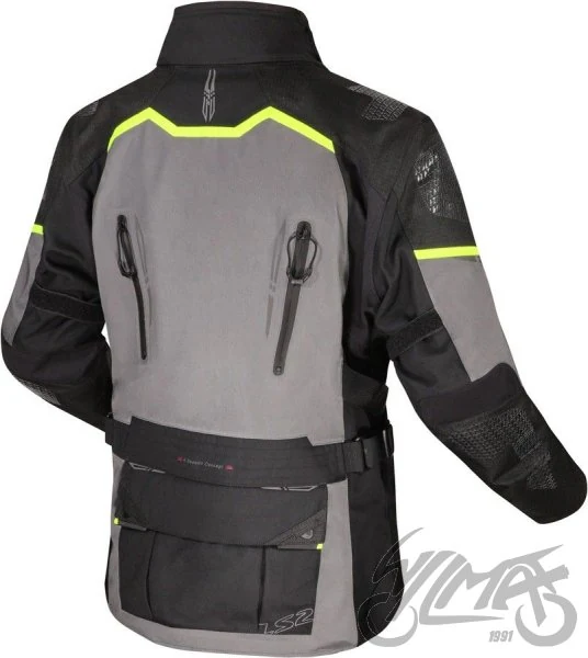 Kurtka LS2 apollo man black dark grey h-v yel. S — ujęcie 2