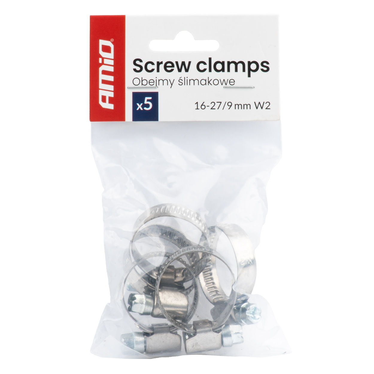 Obejma ślimakowa 5 szt. 16–27 mm/9 mm W2 — ujęcie 3