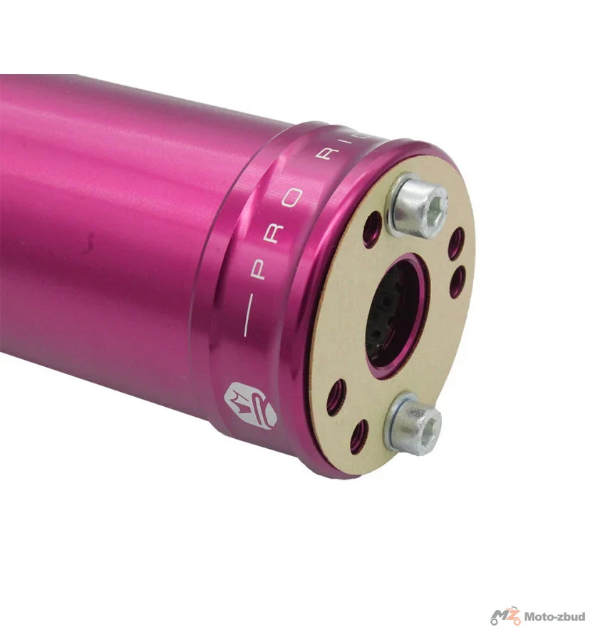 Końcówka wydechu KRM Pro Ride aluminium różowa 70-90 cm³ — ujęcie 3