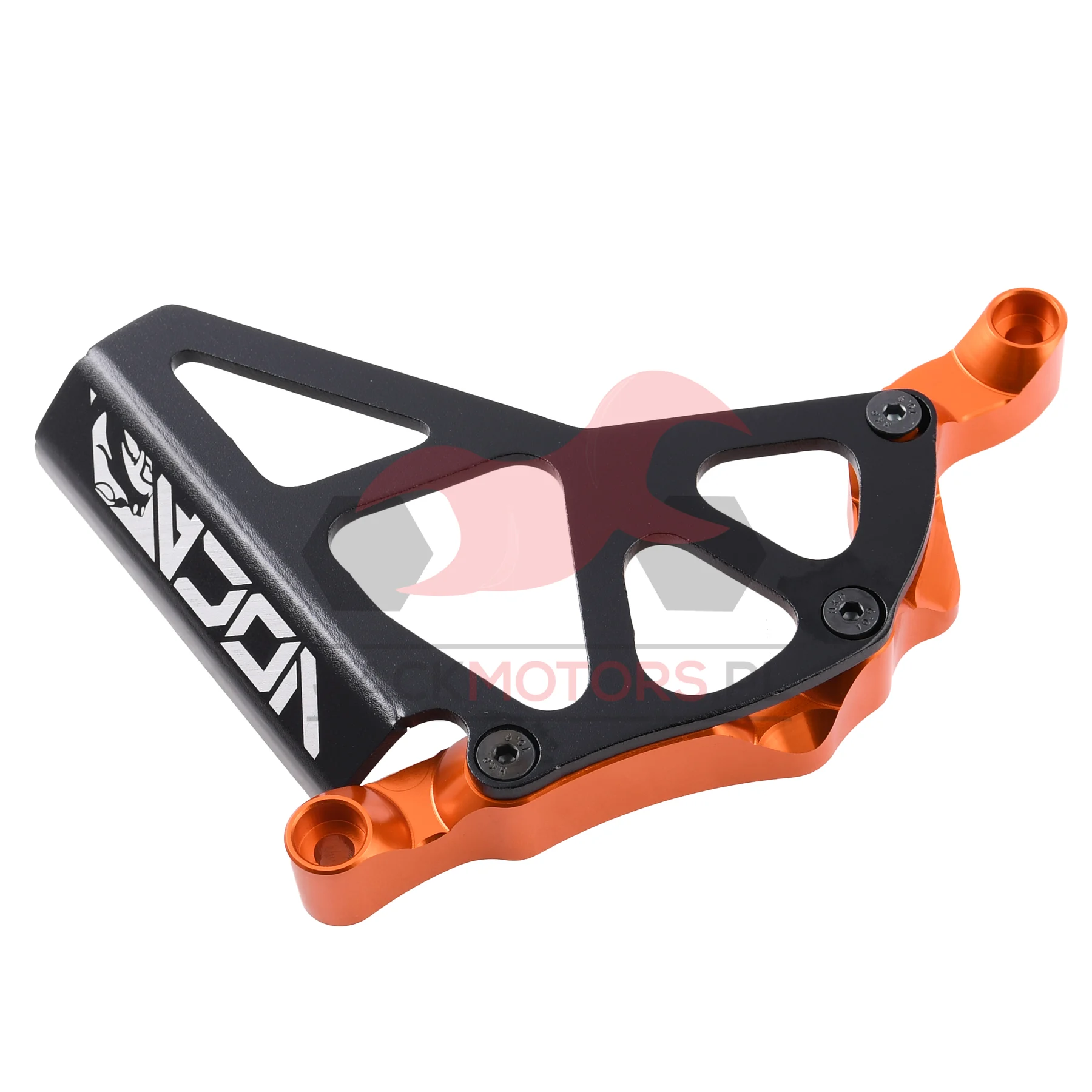 Pokrywa zębatki zdawczej VOCA racing czarno - pomarańczowa aluminium CNC Minarelli AM6 — ujęcie 2