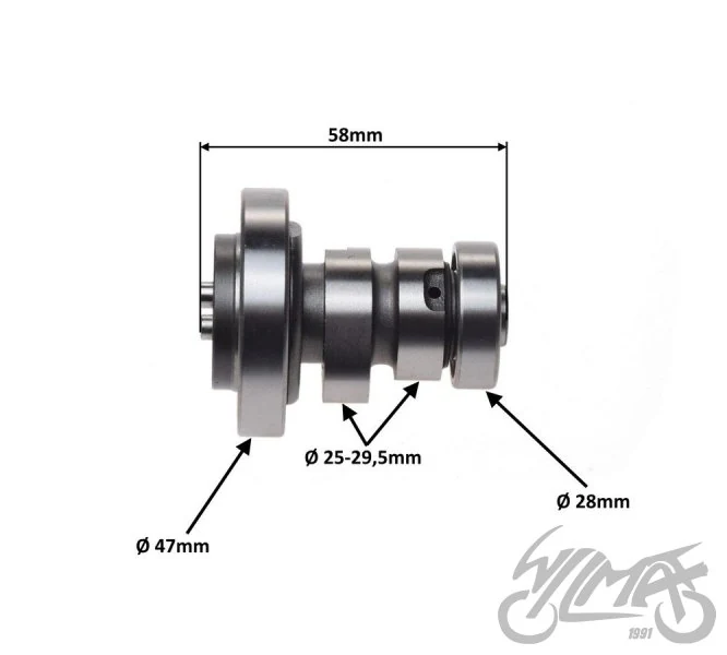 Wałek rozrządu do Yamahy X-Max 125 — YXM0061B — ujęcie 2