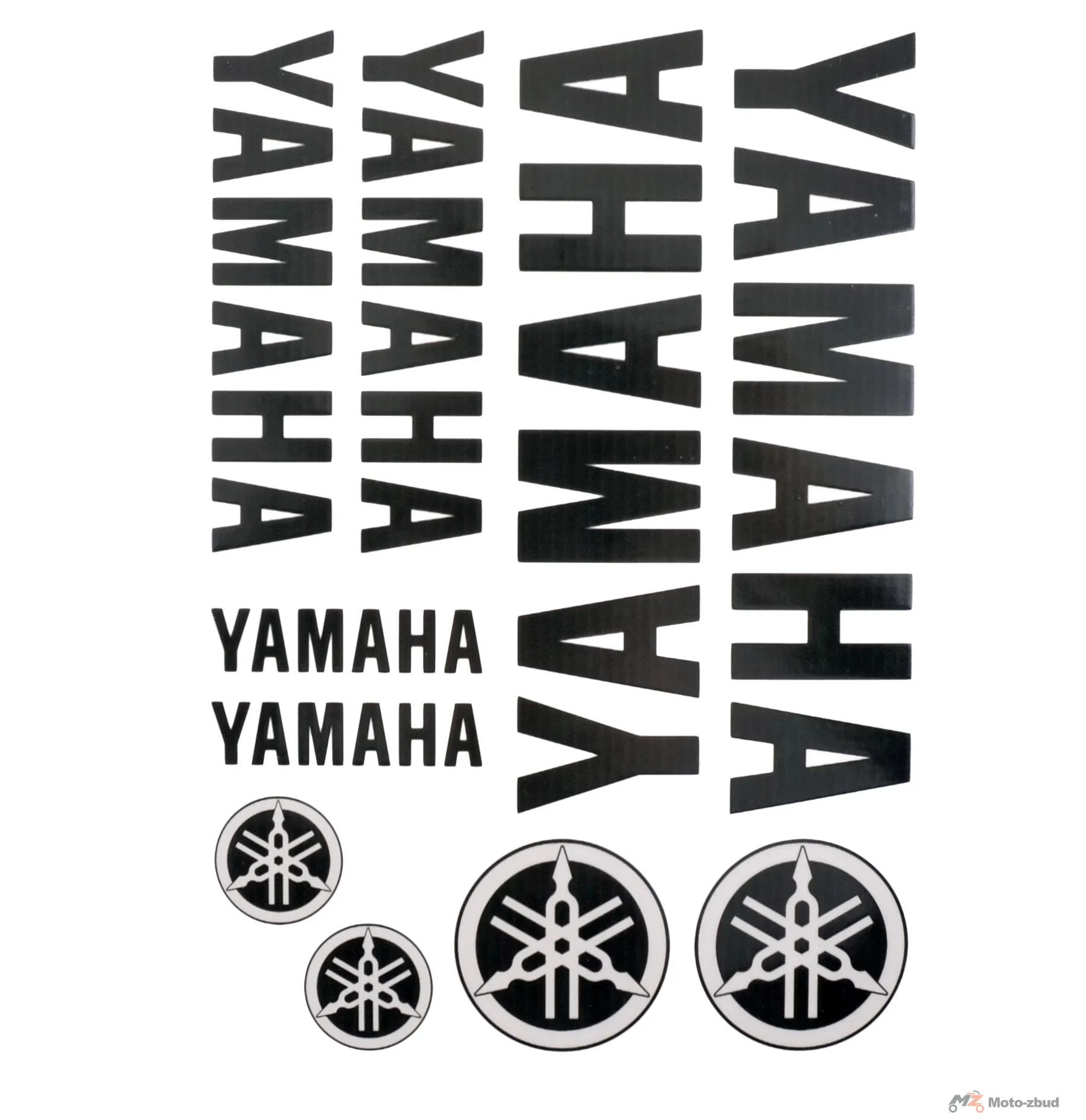 Naklejka Yamaha czarna kpl. wgr