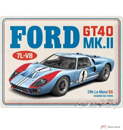 Plakat 30X40 Ford GT40 24H le mans 1966 23384