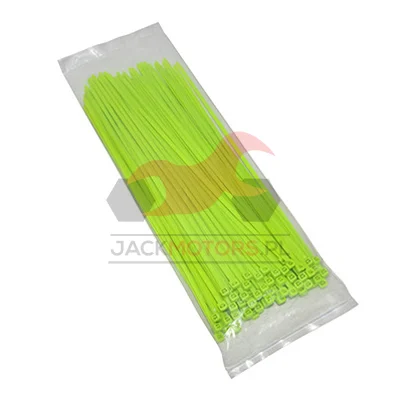 Opaska zaciskowa P2R nylon 3,6 × 250 mm zielona fluo zestaw — ujęcie 1