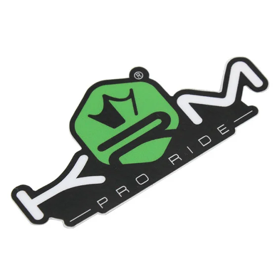Naklejka KRM Pro Ride czarno zielona 8 × 4 cm — ujęcie 1