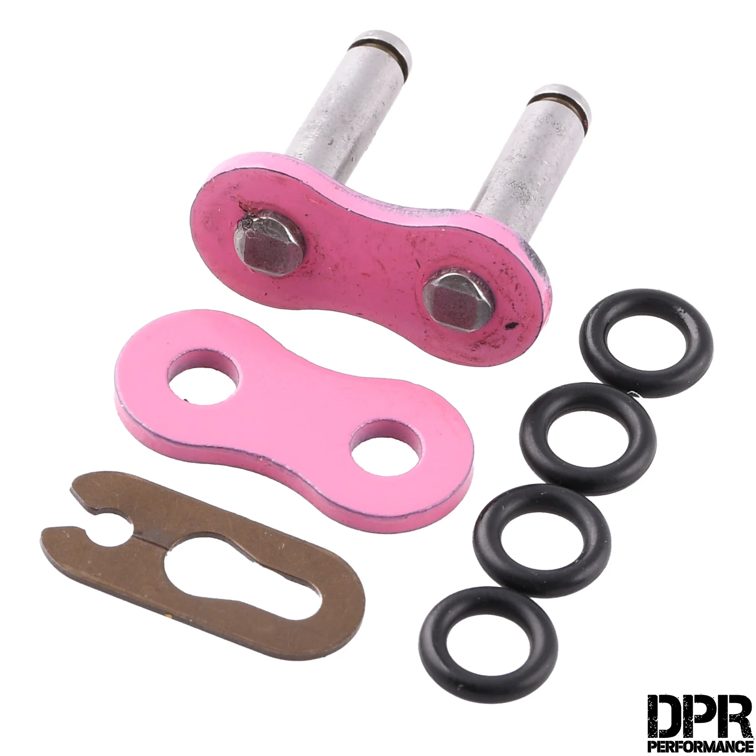 Spinka łańcucha 428UO oring różowa DPR Performance — ujęcie 1