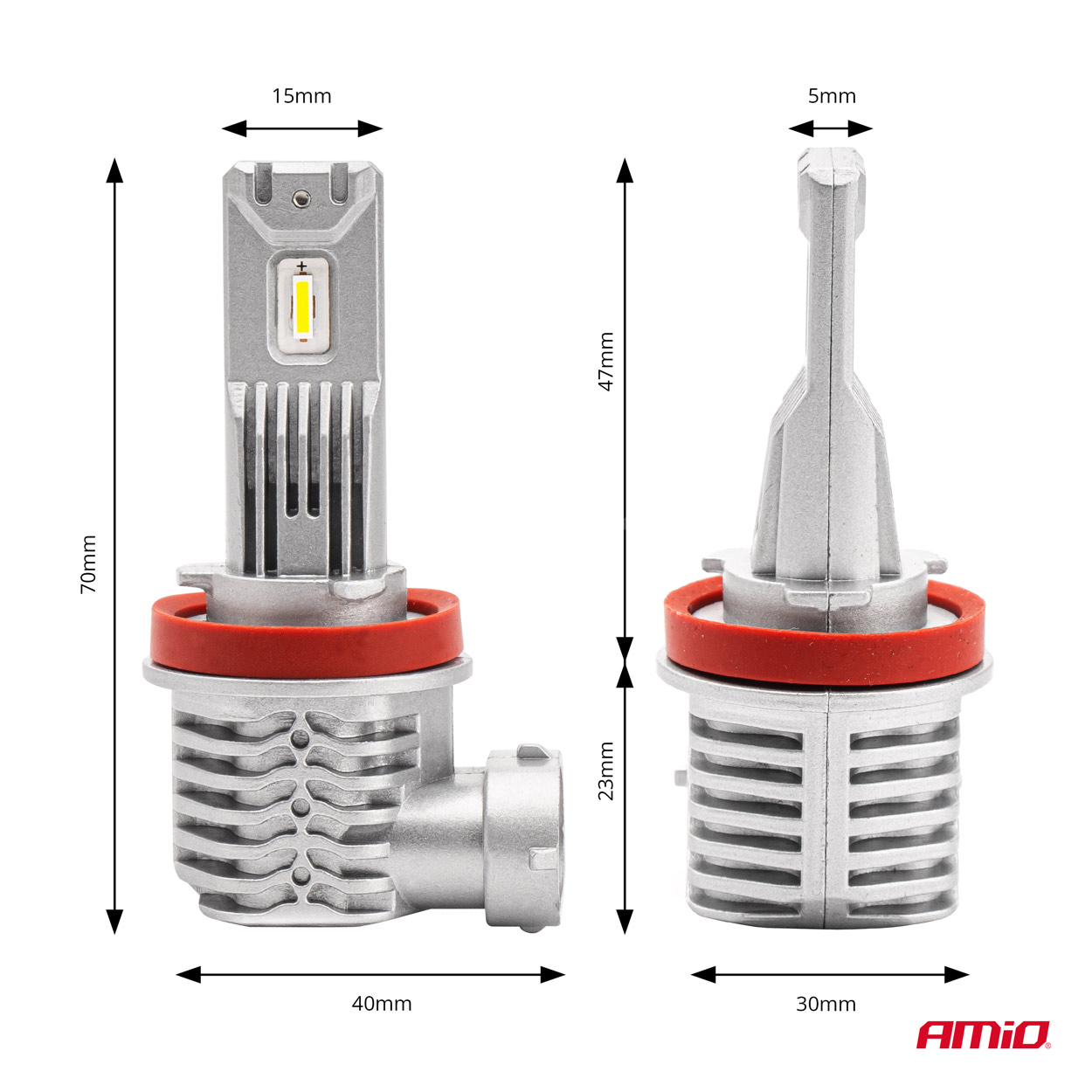 Żarówki samochodowe LED seria X1 H8 H9 H11 6500K Canbus — ujęcie 5