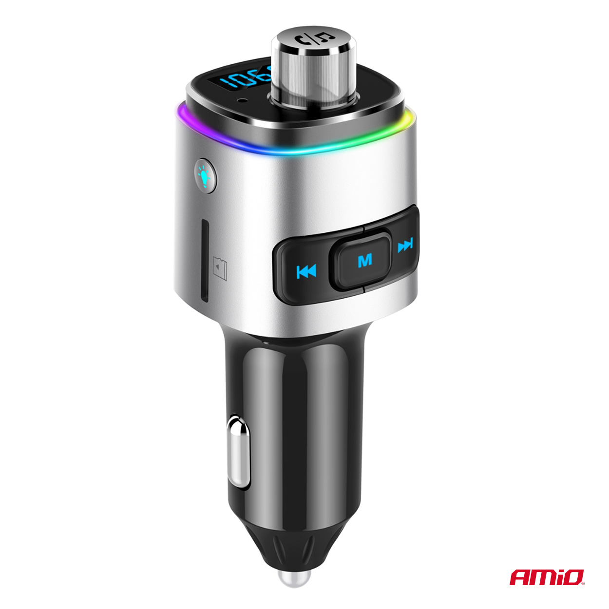 Transmiter samochodowy FM 2×USB-A microSD 12 V 24 V — ujęcie 6