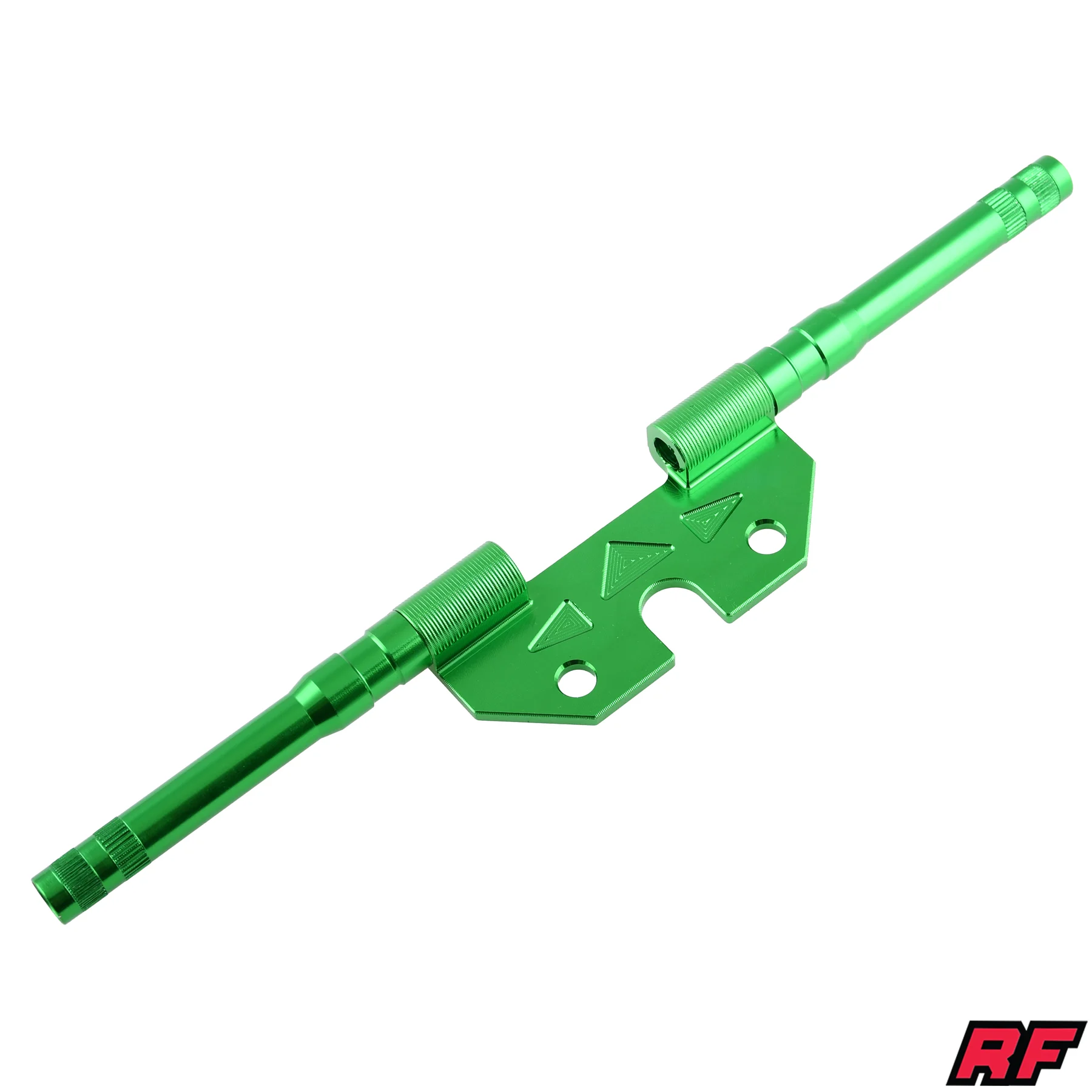 Uchwyt kierunkowskazu Simson tył 10 mm okrągły aluminium CNC zielony z gwintem M8 Racing Force — ujęcie 1