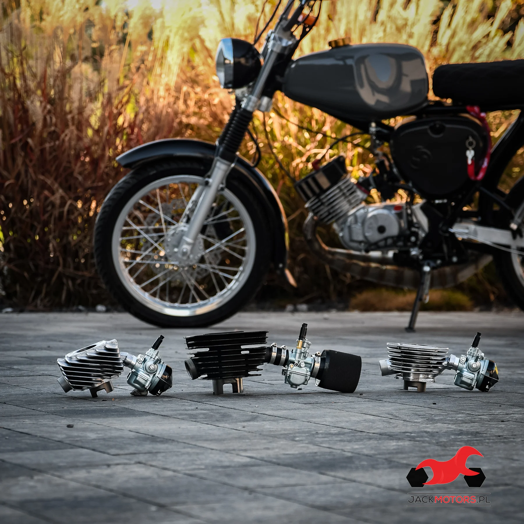 Gaźnik WSK 125 21 mm + króciec + filtr powietrza gąbka Dellorto Replika delux · ssanie na linkę — ujęcie 6