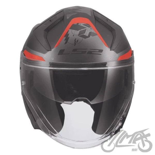 Kask LS2 OF603 Infinity II Nightline Grey Red — L — ujęcie 3